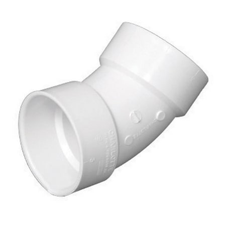 Charlotte Pipe And Foundry PVC003210600HA PVC-DWV 45 deg Elbow 1.25 in. 43255